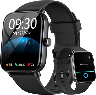Produktbild von Smartwatch Damen Herren 1.8'' HD Display Telefonfunktion Fitnessuhr 120+ Sportmodi Herzfrequenz Schlafmonitor Schrittzähler IP68 Wasserdicht