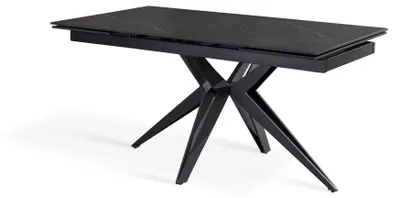 Immagine prodotto di Tavolo Allungabile 160/240x90x76 cm in Vetroceramica Match 2 Nero Opaco