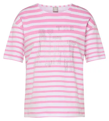 Produktbild von Rabe T-Shirt Rosa, Rundhalsausschnitt, überschnittene Schultern, lockere Form, Gr. 52