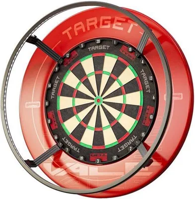 Produktbild von Dartboard-Beleuchtungssystem, schwarzer Dartlichtring, LED-Beleuchtung, Schutzring für Dartboards, Dart-Zubehör, Dart-Umrandung, Dart-Beleuchtung