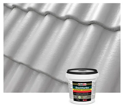 Produktbild von Isolbau Dachfarbe Steingrau 1,5 kg Sockelfarbe Fassadenfarbe Dachlack wetterfest UV-beständig