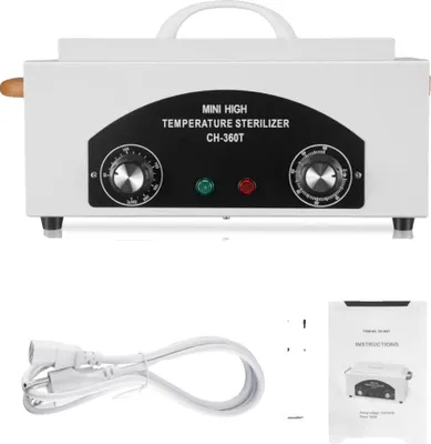Image de Stérilisateur haute température, température réglable, polyvalent pour les outils en métal, capacité de 1,5 l, blanc