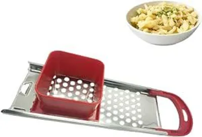 Productafbeelding van Spätzlemaker van roestvrij staal - Roestvrijstalen noedelmaker - Spätzlemaker voor eierpasta, geschikt voor koken en de Duitse keuken
