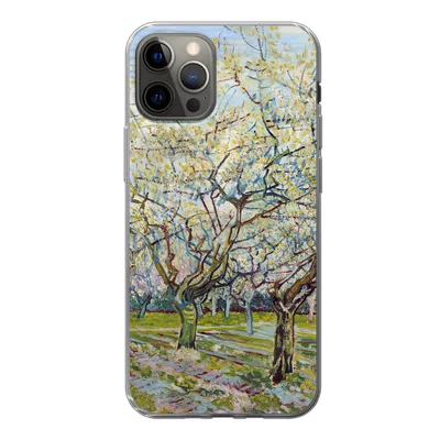 Produktbild von MuchoWow® Handyhülle Schutzhülle Hülle für iPhone 12 Pro Blühender Obstgarten - Vincent van Gogh Silikon Softcase Handy Hülle - Abdeckung
