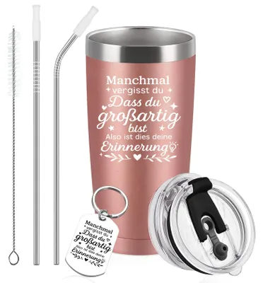 Kaffeebecher 600 ml, Edelstahl, vakuumisoliert, doppelwandig