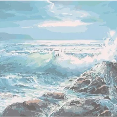 Obrázok produktu pre Obraz podľa čísel "Bouřlivé moře", 40x50 cm, s rámom