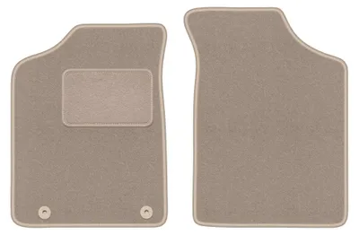 Produktbild von Velours-Fußmatten vorne für Peugeot 106 1991-2003 (Schrägheck) – 2-tlg, Beige, passgenau – Wielganizator LUX