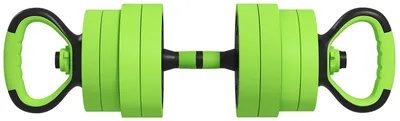 Produktbild von 4 in 1 Hanteln Set 20 kg verstellbare Kurzhantel & Langhantel Kettlebell Liegestützgriffe Grün