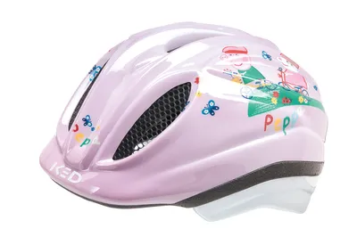 Produktbild von KED Meggy II Originals | Kinder Fahrradhelm Insektenschutznetz Integriertes LED-Rücklicht maxSHELL Technologie, Farbe: peppa pig girl Größe: 52-58 (M)