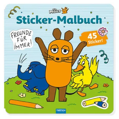 Obrázok produktu pre Trötsch Die Maus Stickermalbuch Malbuch mit Stickern