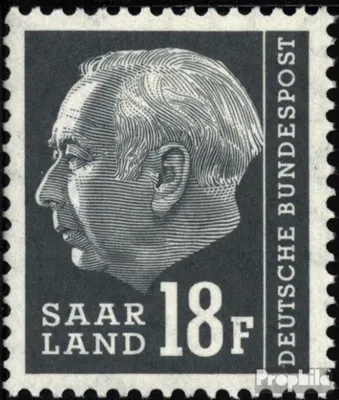 Produktbild von Briefmarken Saarland 1957 Mi 416 gestempelt Bundespräsident Heuss (II)