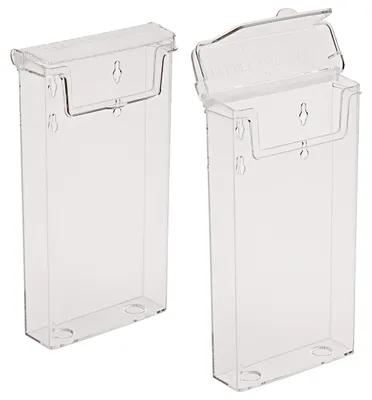 Produktbild von Taymar OD110 2 Stück DIN Lang (DL) Prospekthalter, Prospektbox mit Deckel, Wetterfest