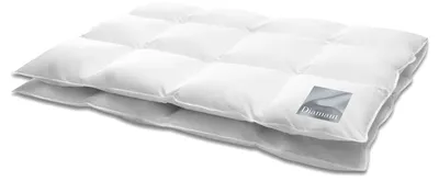 Produktbild von HANSKRUCHEN Diamant Bettdecke Daunen 100% 155x220 cm Medium waschbar Allergiker Ganzjahresbettdecke atmungsaktiv Daunendecke weiss
