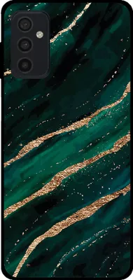 Produktbild von Smartphonica Handytasche geeignet für Samsung Galaxy M52 5G mit Marmordruck - TPU zurück Abdeckung Fall Marmor Design - Grün Gold