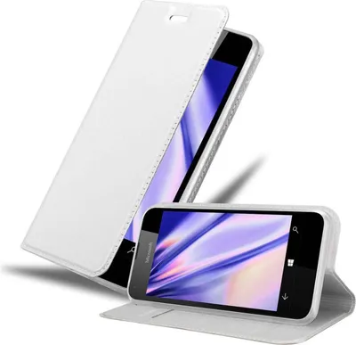 Obrázek produktu pro Pouzdro na mobilní telefon Cadorabo pro Nokia Lumia 550 Protective Case in Silver Cover Case Booklet