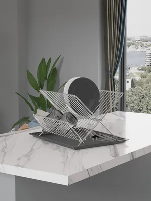 Produktbild von Hermia Concept, SM012-C, Geschirrständer, 100 % METALL, Chrom, 35,5 x 29,5 x 26 cm