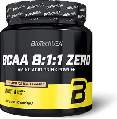 Image de BCAA - Biotech USA - BCAA 8:1:1 ZERO (250G) - Saveur Ice Tea Pêche