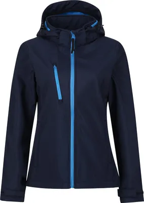 Immagine prodotto di Regatta Professional TRA702 | Donna Venturer Giacca Softshell con cappuccio stampabile a 3 strati - Farbe: Navy/Blu francese - Größe: 38 (12)