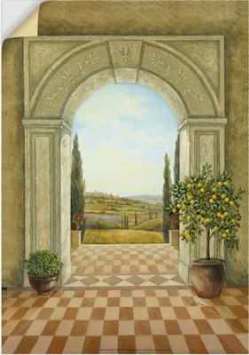 Produktbild von ARTland Wandbild, selbstklebend Ausblick mit Zitronenbaum I Größe: 30x40 cm