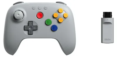 Produktbild von 8BitDo 64 2.4G Wireless Controller for Original N64 Console, Analogue 3D, and Windows (Grey)