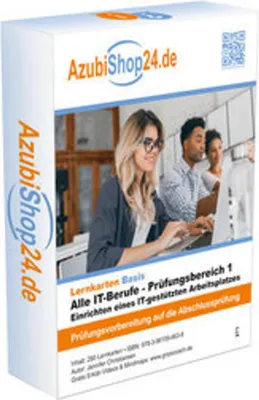 Image de AzubiShop24.de Lernkarten Alle IT-Berufe - Prüfungsbereich 1 - Einrichten eines IT-gestützten Arbeitsplatzes