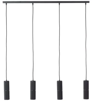 Productafbeelding van 4-lichts hanglamp Marty zwart