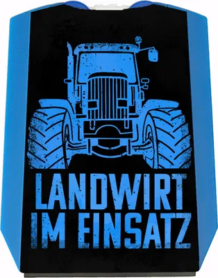Produktbild von Landwirt im Einsatz Parkscheibe in blau mit 2 Einkaufswagenchips