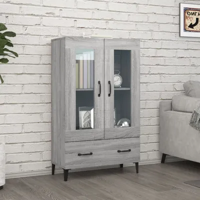 Image de 2025 cloris Armoire vitrine Highboard Gris Sonoma 70x31x115 cm Bois composite - Commodes Sale4948597 1parcel