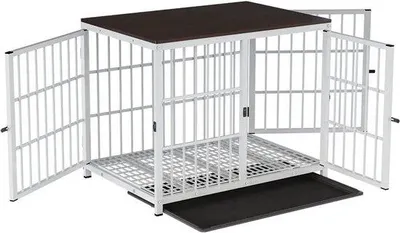 Obrázek produktu pro Bílá kovová bouda pro psy 91 x 64 x 75