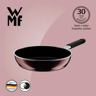 Produktbild von WMF 32.0111.1747, Rund, Allzweckpfanne, Schwarz, Rosé (Farbe), 2,2 l, Keramik, Elektro, Gas, Halogen, Induktion, Deutschland