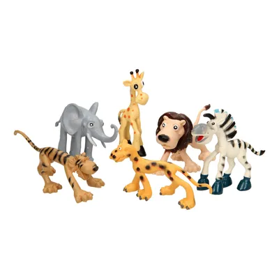 Image de Jeu de figurines d'animaux sauvages mignons, 6 pièces.