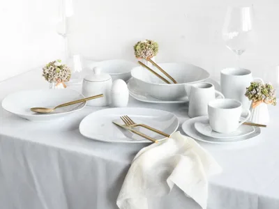 Obrázok produktu pre CreaTable, 22535, Square Weiss, Kombiservice 62-tlg, Porzellan
