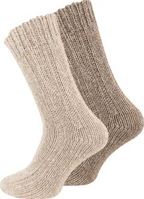 Produktbild von Cotton Prime® Norweger Strick-Socken 2 Paar, Uni 43-46 beige