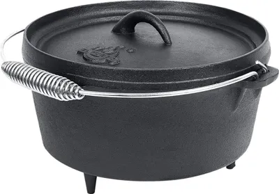 Produktbild von El Fuego Gusseisen-Grilltopf Dutch Oven Ø 29,7 x 10 cm, 5,6 Liter, mit 3 Standfüßen