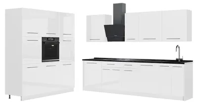 Productafbeelding van Complete keukeneenheid Vicco Fame-Line Wit Hoogglans/Wit 460 cm, WB Antraciet, Model 63837