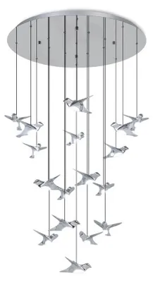Productafbeelding van 17-lichts hanglamp Paratebueno 1 chroom rond
