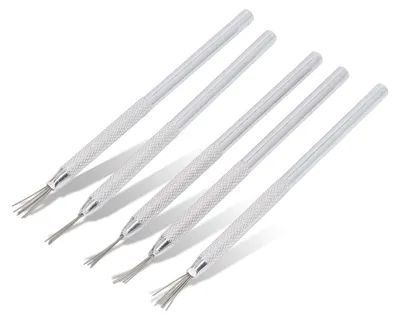 5er Set Veerdraad-Texturwerkzeug, Aluminium, für Tonmodellierung