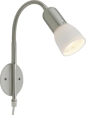 Produktbild von Globo Cathy Wandleuchte Nickel matt, 1xE14; 5453-1W
