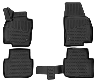 Gummi Fußmatten Set für Skoda Kamiq, Bj. 2019-, 4-teilig, schwarz