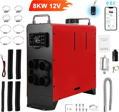 Produktbild von Faziango Luftheizung Air Heater Diesel Standheizung App Luft Dieselheizung Standheizung 8KW, Lufterhitzer, mit LCD-Display Bluetooth Heizung 12V 24V
