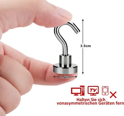 Produktbild von Wandhaken Magnet Haken Super Starker Neodym Magnetische Halter 16-St