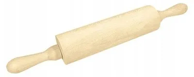 Produktbild von Nudelholz aus Holz mit beweglichen Griffen, 39 cm, zum Teig ausrollen