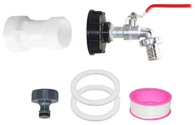 IBC Tankhahn 3/4 Zoll, Adapter S60x6 für 1000 Liter Tank