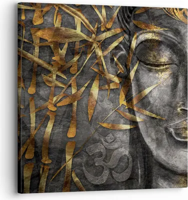 Produktbild von Bild auf Leinwand - Leinwandbild - Einteilig - Buddha Gold Bodhisattva - 30x30cm - Wand Bild - Wanddeko - Wandbilder - Leinwanddruck - Bilder - Wanddekoration - Leinwand bilder - AC30x30-4442