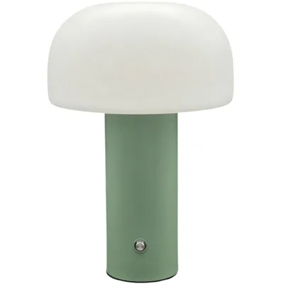 Zdjęcie produktu dla Lampa stołowa Warmpi LED z akumulatorem, bezprzewodowa i z funkcją ściemniania, do użytku wewnątrz i na zewnątrz (IP54), 3 kolory światła, USB-C, zielona