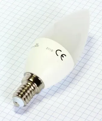 Produktbild von LED-Lampe, 175-265V, C37, 5W, E14, 475lm, kaltweiß, Kerzenform