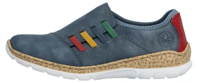 Imagen del producto de Zapatos de mujer Rieker, mocasines, cómodos, color azul, para uso diario