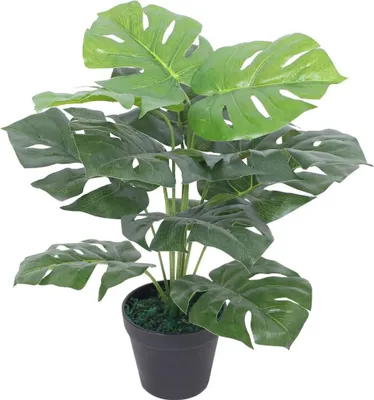 Immagine prodotto di vidaXL Pianta di monstera artificiale con vaso 45 cm verde