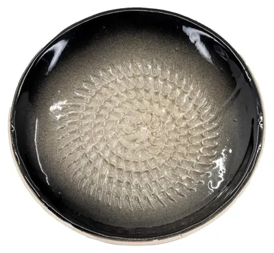 Image de Assiette à râper Kaladia en céramique, noir uni - Diamètre env. 12 cm, couleur unie - 812