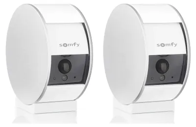 Productafbeelding van Somfy 1870469, IP-beveiligingscamera, voor binnenshuis, met kabel en draadloos, CE- en RoHS-certificering, wit, verpakt in een doos